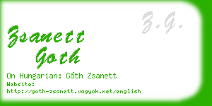 zsanett goth business card