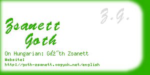zsanett goth business card